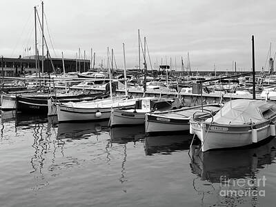 Landmarks Photo Royalty Free Images - Cassis France in Monochrome 010 Royalty-Free Image by Douglas Brown