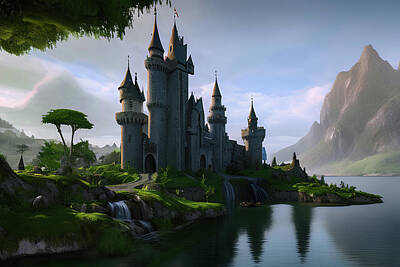 Fantasy Digital Art - Castle #007 by Flees Photos