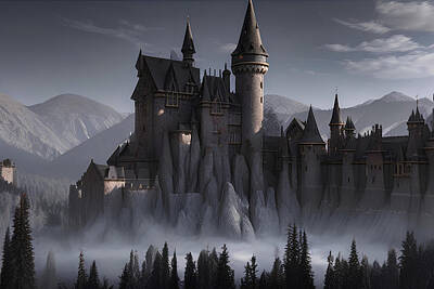 Fantasy Digital Art - Castle #016 by Flees Photos