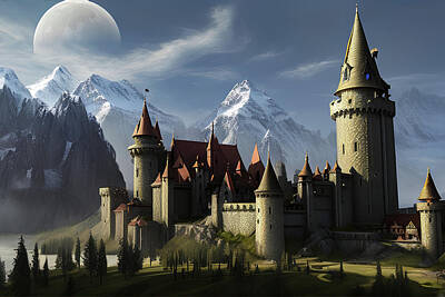 Fantasy Digital Art - Castle #017 by Flees Photos