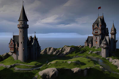Fantasy Digital Art - Castle #045 by Flees Photos