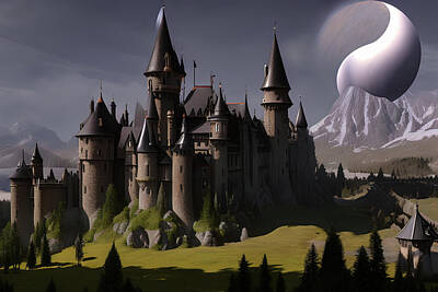 Fantasy Digital Art - Castle #058 by Flees Photos