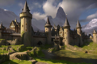 Fantasy Digital Art - Castle #071 by Flees Photos