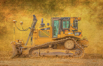 Abstract Dining Rights Managed Images - Caterpillar D6T XW Bulldozer CAT Ver Two Royalty-Free Image by Randy Steele