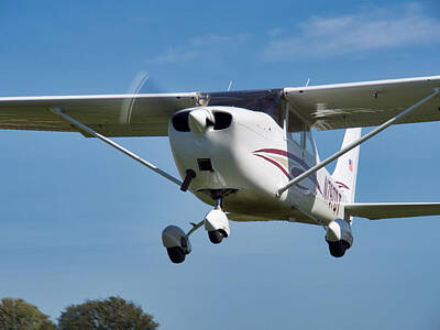 Wilderness Camping Rights Managed Images - Cessna 172 on Short Final Royalty-Free Image by Micah Maziar