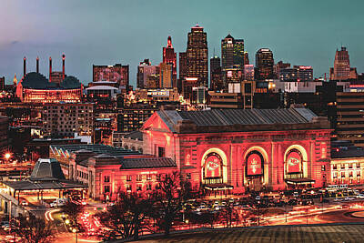 Football Royalty-Free and Rights-Managed Images - Champion Skyline - Kansas City Missouri by Gregory Ballos