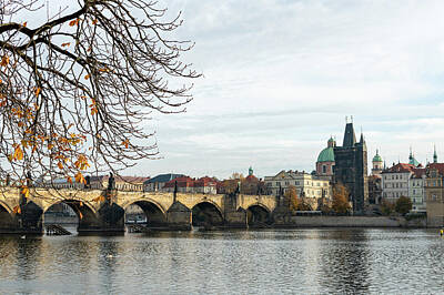 Hearts In Every Form Royalty Free Images - Charles bridge and tower in Prague on a cloudy day in autumn Royalty-Free Image by Stefan Rotter