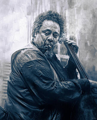 Recently Sold - Musicians Mixed Media Rights Managed Images - Charles Mingus Royalty-Free Image by Mal Bray