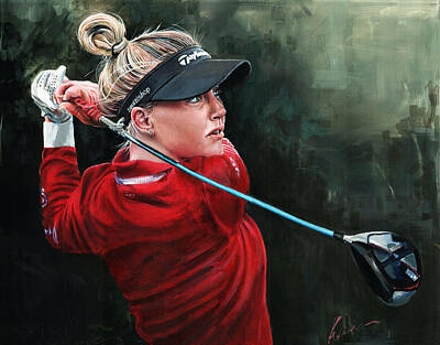 Danny Phillips Collage Art - Charley Hull by Mark Robinson