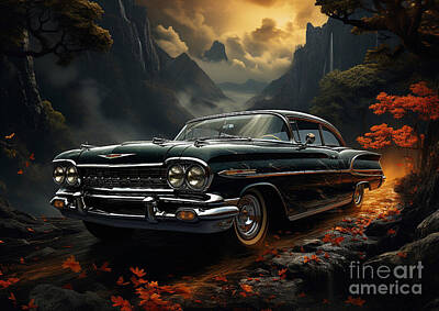 Mountain Mixed Media - Chevrolet Impala SS fantasy concept by Destiney Sullivan