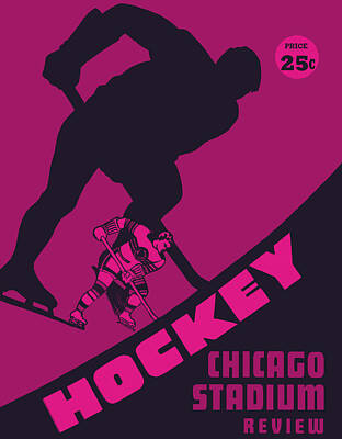 Fight Club Royalty-Free and Rights-Managed Images - Chicago Black Hawks Game Program Cover by MotionAge Designs
