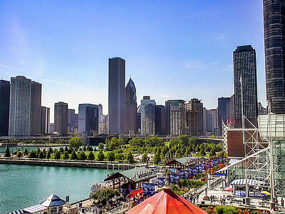Easter Egg Hunt Royalty Free Images - Chicago Skyline From Navy Pier Royalty-Free Image by Julie A Murray