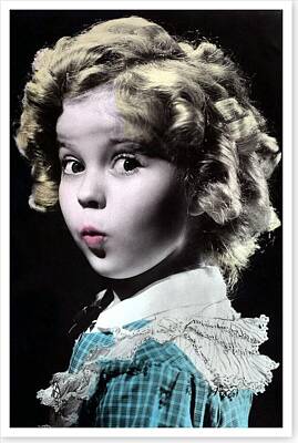 Actors Digital Art - Child Star Actress Shirley Temple by Celestial Images