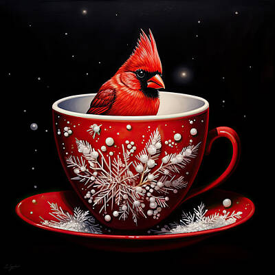 Birds Paintings - Chirping for Chocolate by Lourry Legarde