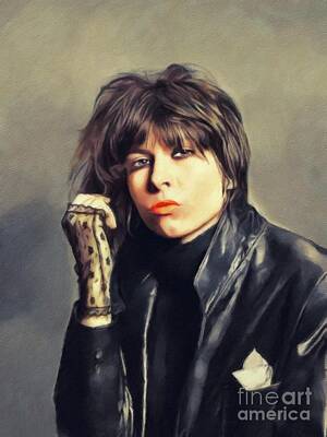 Jazz Painting Royalty Free Images - Chrissie Hynde, Music Legend Royalty-Free Image by Esoterica Art Agency