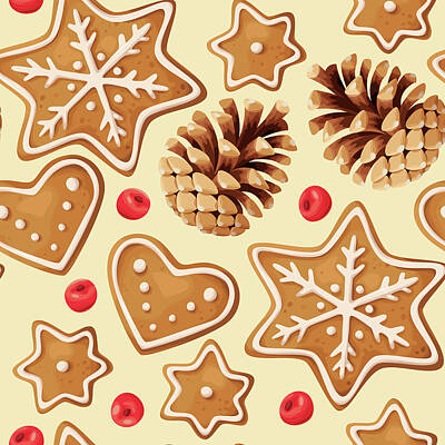 Maps Rights Managed Images - Christmas decoration seamless pattern Royalty-Free Image by Julien