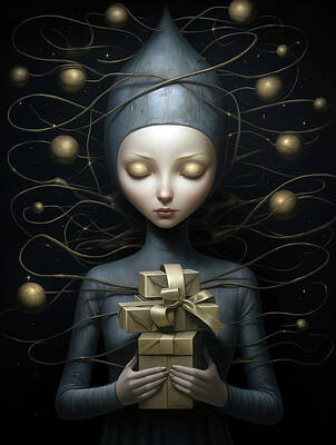 Surrealism Royalty Free Images - Christmas Eve  Royalty-Free Image by Jacky Gerritsen