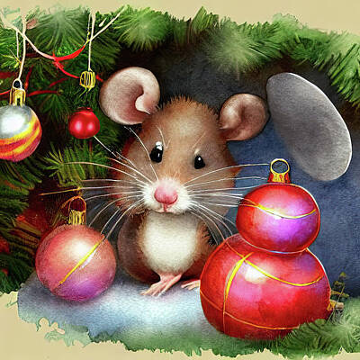 Halloween Mood - Christmas Mouse by Bob Orsillo