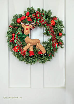 On Trend Breakfast Royalty Free Images - Christmas Wreath with Reindeer Royalty-Free Image by LeeAnn McLaneGoetz McLaneGoetzStudioLLCcom