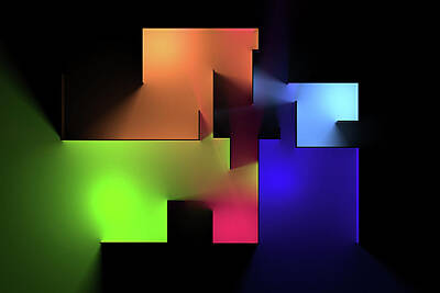 Digital Art Rights Managed Images - Chromatic Geometry 6 Royalty-Free Image by Scott Norris