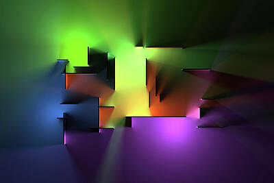 Digital Art Rights Managed Images - Chromatic Geometry 8 Royalty-Free Image by Scott Norris
