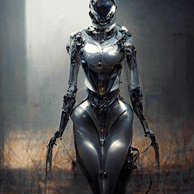 Comics Paintings - Chrome  Material  Female  Robot  Super  Tech  Level  Streaml  1471bc4b  a678  4e4f  a84c  74444686d8 by MotionAge Designs