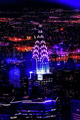 Cities Photos - Chrysler Lights by Az Jackson