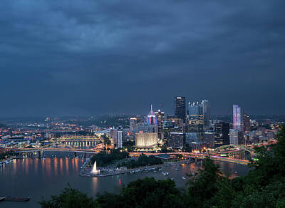 Little Mosters Rights Managed Images - Cityscape of Pittsburgh on Independence Day Royalty-Free Image by Steven Heap