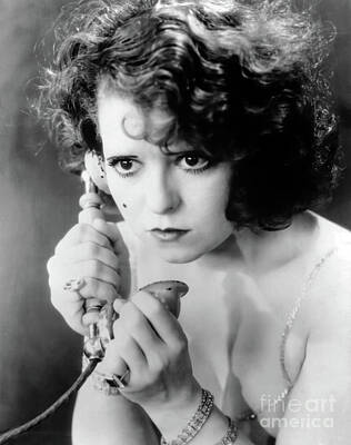 Jazz Photo Royalty Free Images - Clara Bow The Wild Party 1929 Royalty-Free Image by Sad Hill - Bizarre Los Angeles Archive