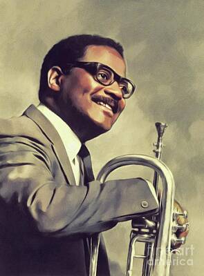 Music Painting Rights Managed Images - Clark Terry, Music Legend Royalty-Free Image by Esoterica Art Agency