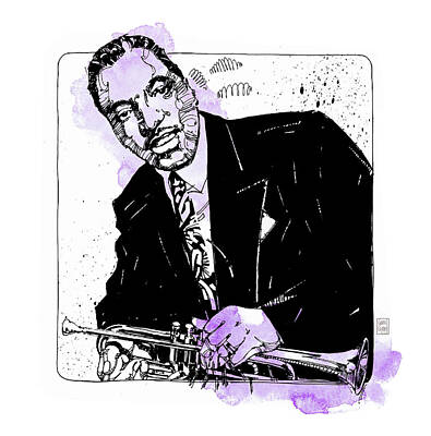 Jazz Drawings Royalty Free Images - Class Act Royalty-Free Image by Garth Glazier