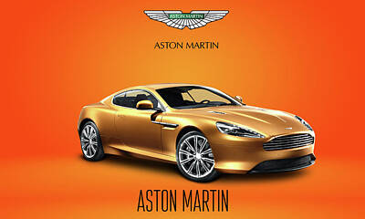 Door Locks And Handles Rights Managed Images - Classic Cars Aston Martin No 3 Royalty-Free Image by Celestial Images