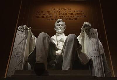 Politicians Photos - Classic Lincoln Memorial by David Hinds