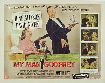 Celebrities Mixed Media - Classic Movie Poster - My Man Godfrey by Esoterica Art Agency