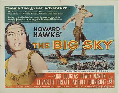 Celebrities Mixed Media - Classic Movie Poster - The Big Sky by Esoterica Art Agency