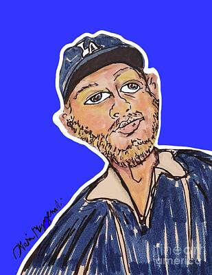 Baseball Royalty-Free and Rights-Managed Images - Clayton Kershaw Los Angeles Dodgers No. 22 by Geraldine Myszenski