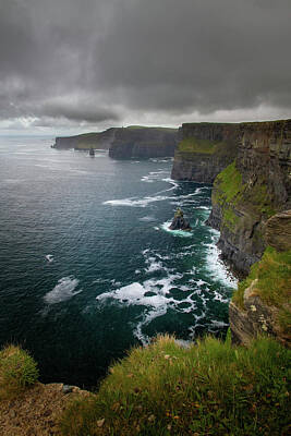 Impressionist Nudes Old Masters - Cliffs of Moher Cloudy Jade by Mark Callanan