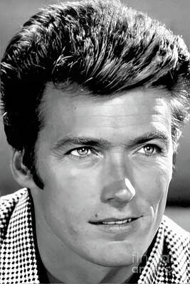 Royalty-Free and Rights-Managed Images - Clint Eastwood Portrait by Tina LeCour