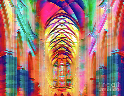 Abstract Skyline Digital Art - Closer to God by M G Whittingham