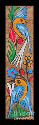Animals Mixed Media - Cockatoo Palms Painting by Joseph Baril