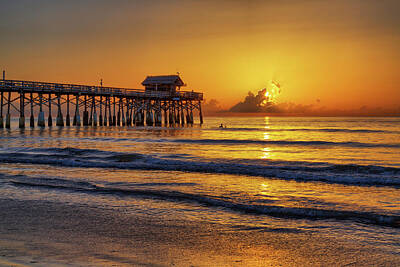 Abstract Dining - Cocoa Beach Sunrise III by Claudia Domenig