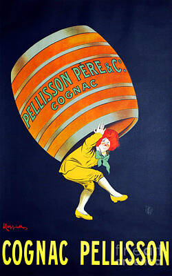 Western Buffalo Royalty Free Images - Cognac Pellisson Advertising Poster Royalty-Free Image by Leonetto Cappiello