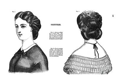 Space Photographs Of The Universe - Coiffures - womans hairstyling c1 by Historic illustrations