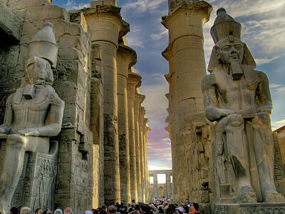 Beverly Brown Fashion Rights Managed Images - Colonnade of Luxor Temple Royalty-Free Image by Doug Matthews