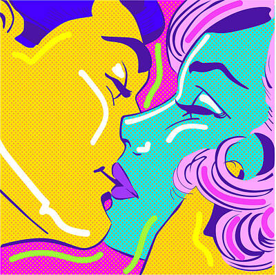 Royalty-Free and Rights-Managed Images - Kiss Colors by Pop Art World