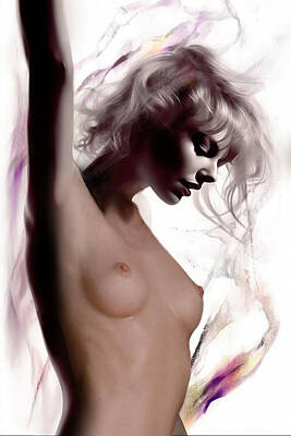 Nudes Digital Art - Color Swirl Nude Eight by Eros Deconstructed