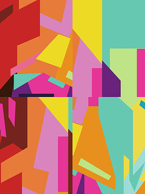 Abstract Digital Art - Colorful Abstract Pop Art 0129 by Ahmad Nusyirwan