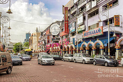 Steampunk - Colorful arches at the street in Kuala Lumpur Little India. by Marek Poplawski