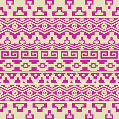 Up Up And Away - Colorful seamless pattern with aztec ornaments by Julien