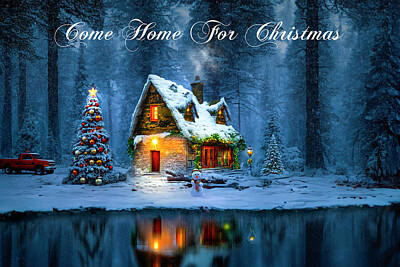 Mark Andrew Thomas Royalty Free Images - Come Home For Christmas - Greeting Royalty-Free Image by Mark Andrew Thomas